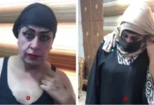 صورة تظهر ملابس نسائية مستخدمة في عملية رجل متنكر لسرقة سائقي التاكسي في بغداد.
