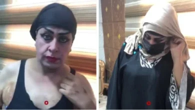 صورة تظهر ملابس نسائية مستخدمة في عملية رجل متنكر لسرقة سائقي التاكسي في بغداد.