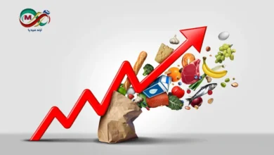 رسم بياني يظهر تطور معدلات التضخم في الولايات المتحدة خلال عام 2023.