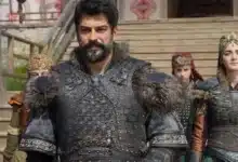 مشهد من مسلسل المؤسس عثمان الموسم السابع الحلقة 195 يظهر عثمان بك في موقف درامي مثير.