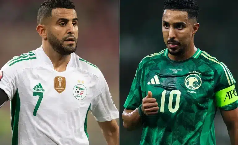 موعد مباراة السعودية والجزائر لقاء تاريخي في جدة.. مئوية الدوسري ومواجهة محرز تلهب الجماهير 1 345434545645456