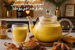 Golden milk a drink made from a natural herb pro