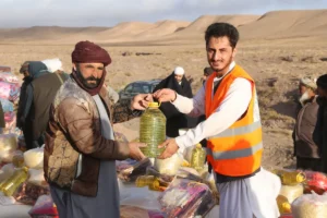 توزيع المساعدات الشتوية